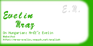 evelin mraz business card